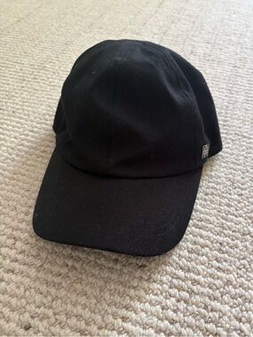 Toteme Black Cotton Baseball Cap | Adjustable | Minimalist Designer Hat